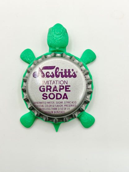 Nesbitt’s Grape Soda - Bottle Cap Magnet Turtle Shell Shocked Art