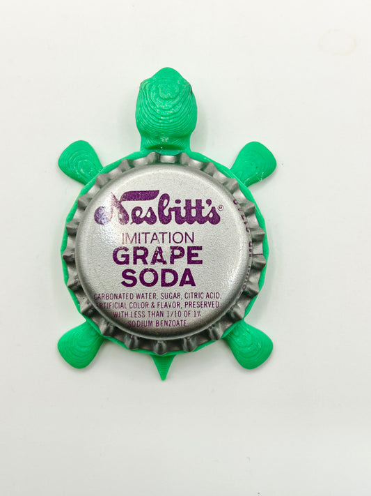 Nesbitt’s Grape Soda - Bottle Cap Magnet Turtle