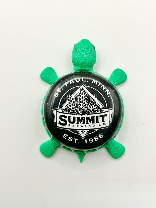 Summit Brewing (Black, Est. 1986)- Bottle Cap Magnet Turtle