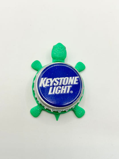 Keystone Light - Bottle Cap Magnet Turtle Shell Shocked Art