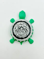 Crazy Mountain Brewing - Bottle Cap Magnet Turtle Shell Shocked Art
