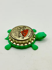 Golden Punch - Bottle Cap Magnet Turtle Shell Shocked Art
