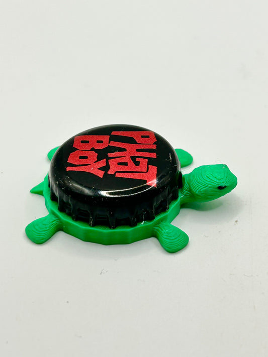 Phat Boy - Bottle Cap Magnet Turtle Shell Shocked Art