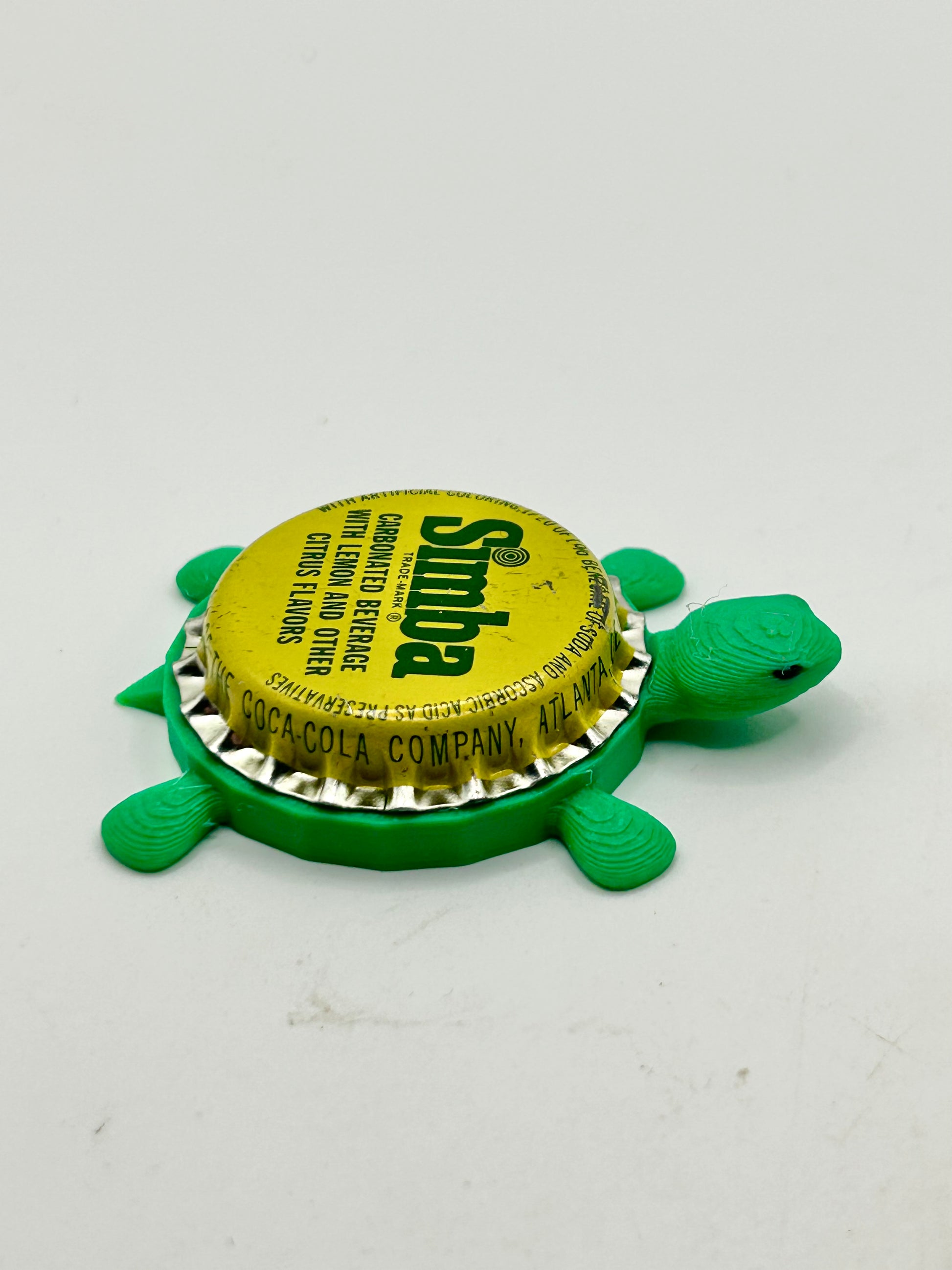 Simba Soda (Vintage) - Bottle Cap Magnet Turtle Shell Shocked Art