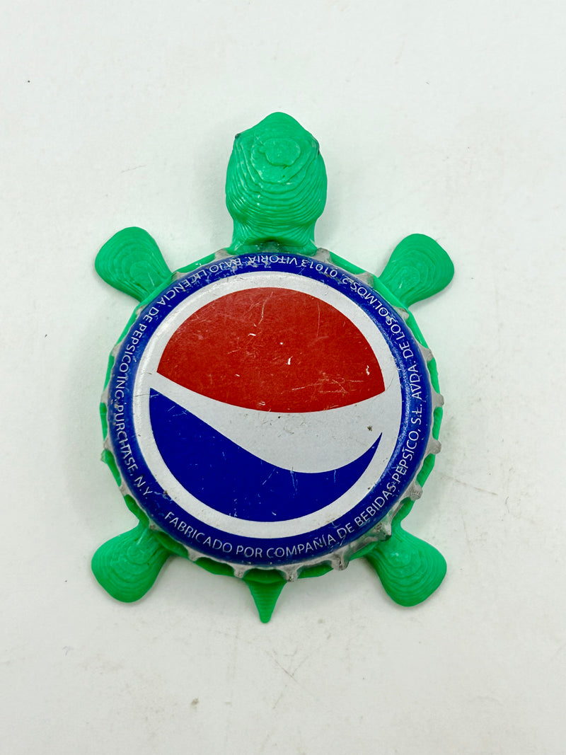 Pepsi Logo (Light Blue Border) - Bottle Cap Magnet Turtle Shell Shocked Art