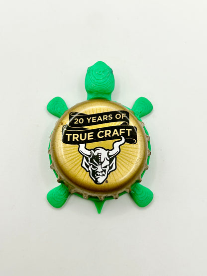 Stone True Craft (20 Years) - Bottle Cap Magnet Turtle Shell Shocked Art