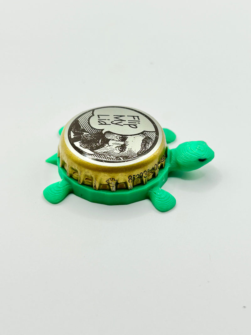 Blitz Weinhard Brewing (Flip My Lid) - Bottle Cap Magnet Turtle Shell Shocked Art