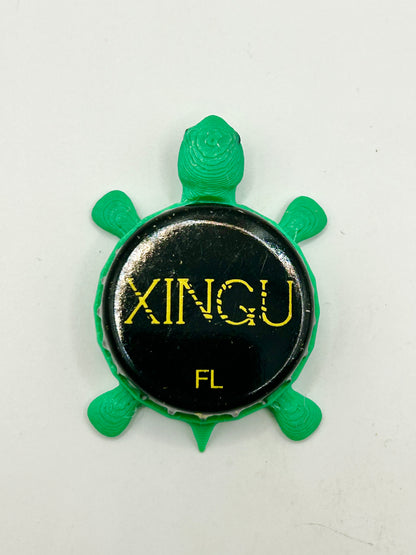 Xingu Black Beer, FL (Brazil) - Bottle Cap Magnet Turtle Shell Shocked Art