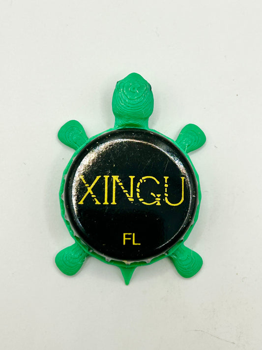 Xingu Black Beer, FL (Brazil) - Bottle Cap Magnet Turtle Shell Shocked Art