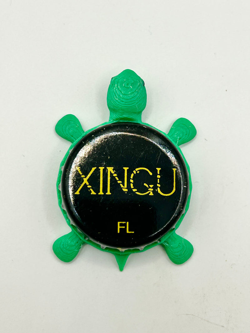 Xingu Black Beer, FL (Brazil) - Bottle Cap Magnet Turtle Shell Shocked Art