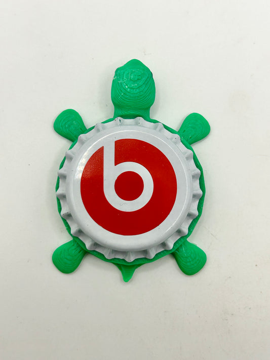 Beats by Dre Headphones - Bottle Cap Magnet Turtle Shell Shocked Art