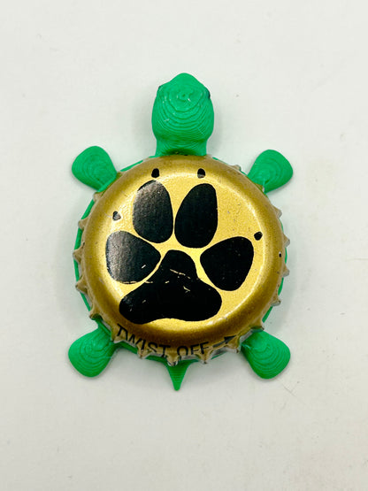 Black Dog Ales (Paw Print) - Bottle Cap Magnet Turtle Shell Shocked Art