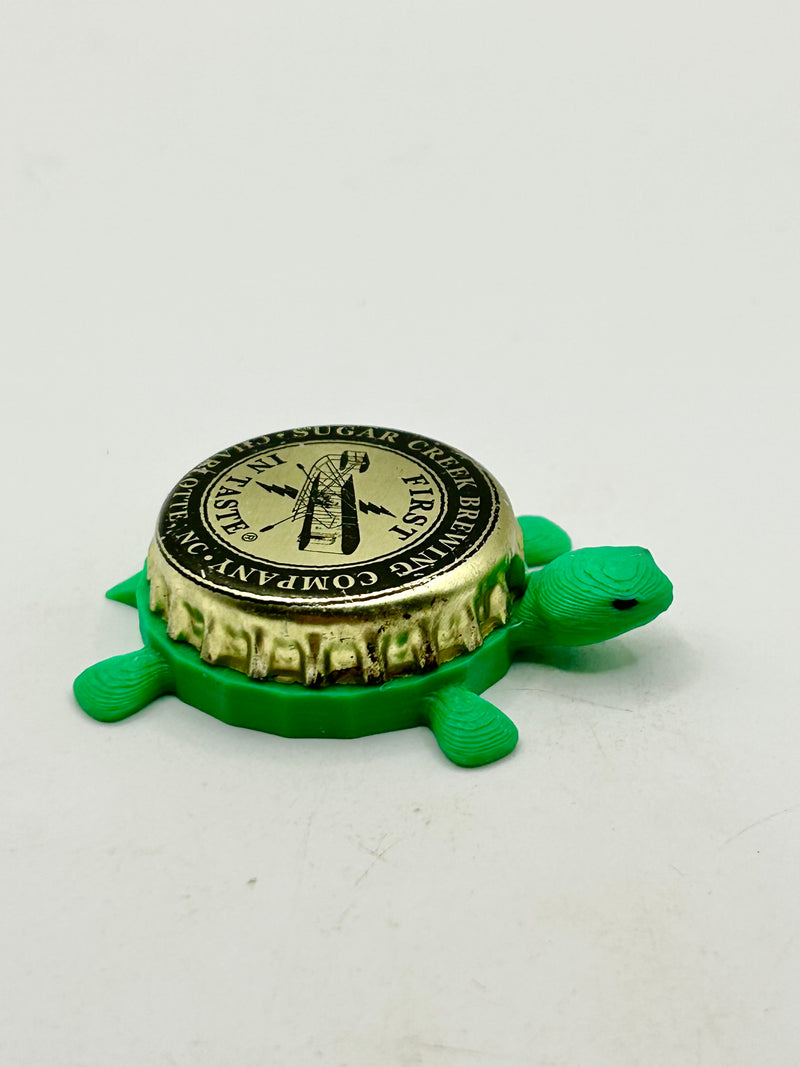 Sugar Creek Brewing - Bottle Cap Magnet Turtle Shell Shocked Art