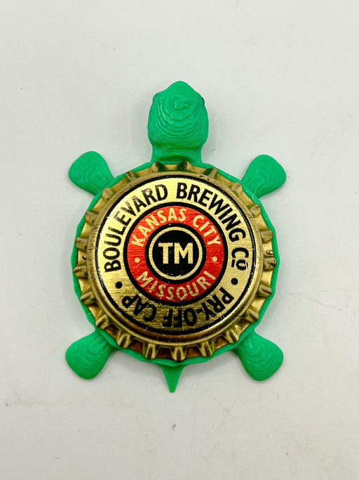 Boulevard Brewing (Vintage) - Bottle Cap Magnet Turtle Shell Shocked Art