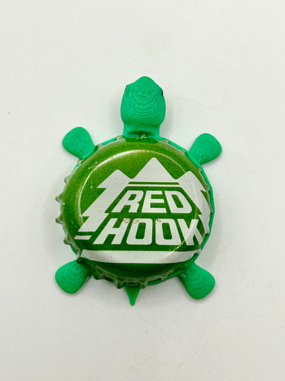 Red Hook (Green) - Bottle Cap Magnet Turtle Shell Shocked Art
