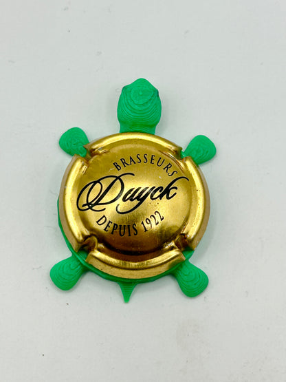 Duyck Brasseurs Depuis (Cork Cage Cap) - Bottle Cap Magnet Turtle Shell Shocked Art