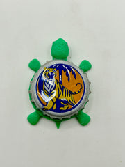 Tiger Beer (Yellow Tiger) - Bottle Cap Magnet Turtle Shell Shocked Art