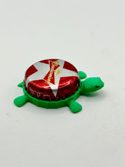 Budweiser Patriotic (Red and White Star) - Bottle Cap Magnet Turtle Shell Shocked Art