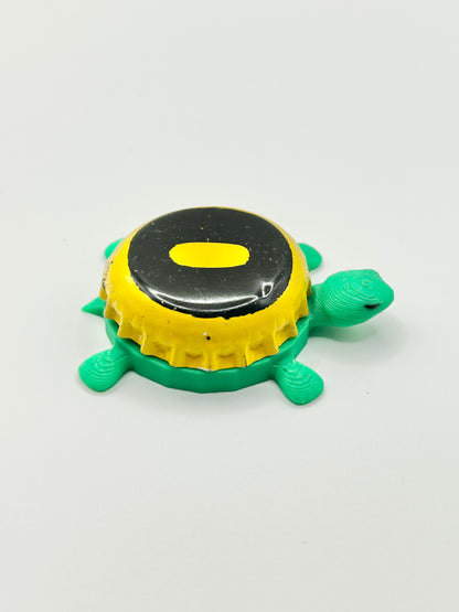 Omission Beer (Yellow) - Bottle Cap Magnet Turtle Shell Shocked Art