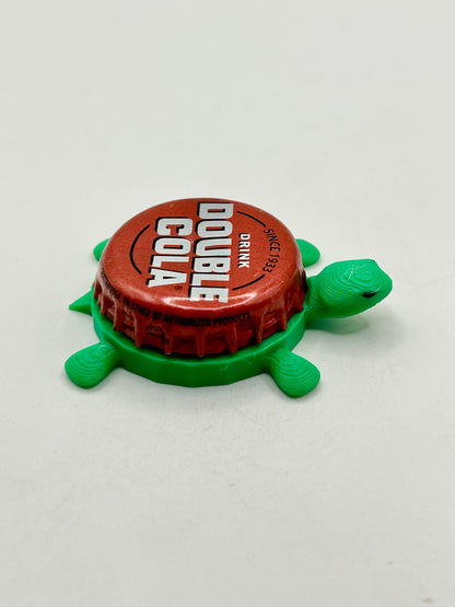Drink Double Cola - Bottle Cap Magnet Turtle Shell Shocked Art