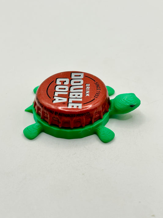 Drink Double Cola - Bottle Cap Magnet Turtle Shell Shocked Art