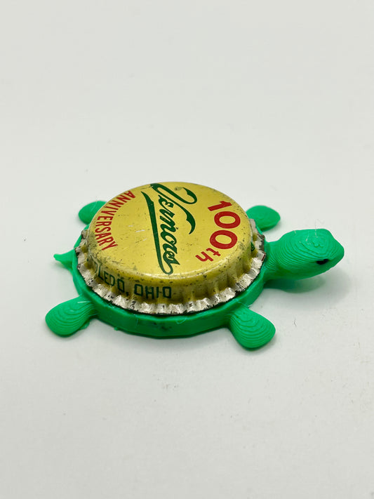 Vernors Soda (100th Anniversary) - Bottle Cap Magnet Turtle Shell Shocked Art
