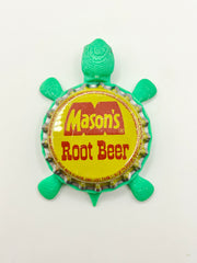 Mason’s Root Beer - Bottle Cap Magnet Turtle Shell Shocked Art