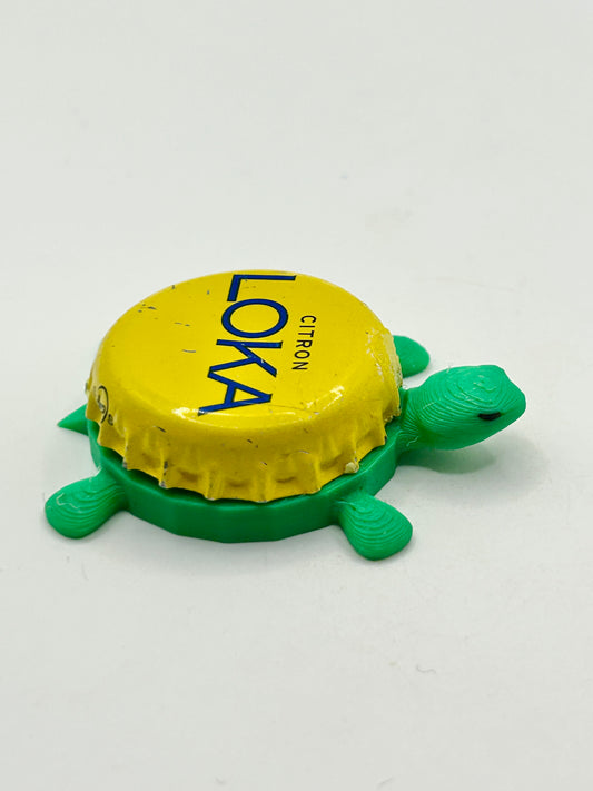 LOKA Citron - Bottle Cap Magnet Turtle Shell Shocked Art