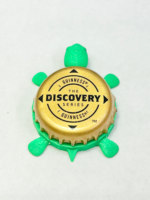 Guinness Discovery - Bottle Cap Magnet Turtle Shell Shocked Art