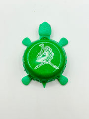 Resignation Brewing - Bottle Cap Magnet Turtle Shell Shocked Art