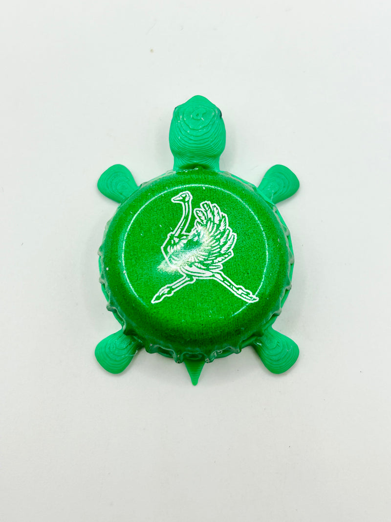 Resignation Brewing - Bottle Cap Magnet Turtle Shell Shocked Art