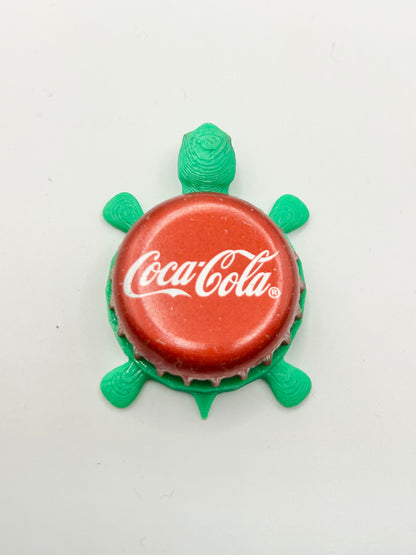 Coca Cola - Bottle Cap Magnet Turtle Shell Shocked Art