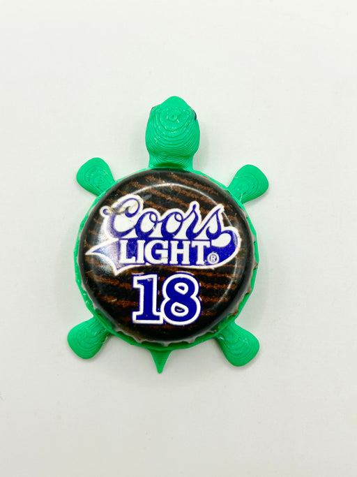 Coors Light 18 - Bottle Cap Magnet Turtle Shell Shocked Art