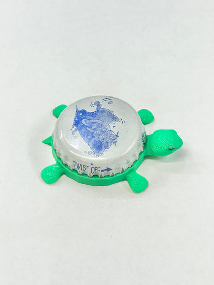 Blue Dawg Brewing - Bottle Cap Magnet Turtle Shell Shocked Art