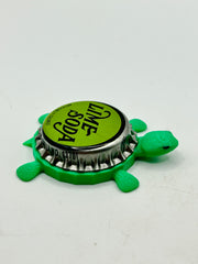 Lime Soda (Vintage, Green) - Bottle Cap Magnet Turtle Shell Shocked Art
