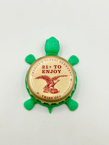 Yuengling Lager (21+ to Enjoy) - Bottle Cap Magnet Turtle Shell Shocked Art