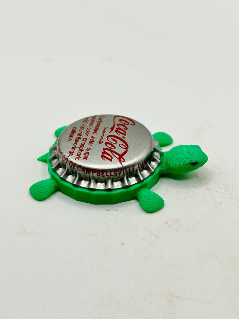 Coca Cola (Silver, Text) - Bottle Cap Magnet Turtle Shell Shocked Art
