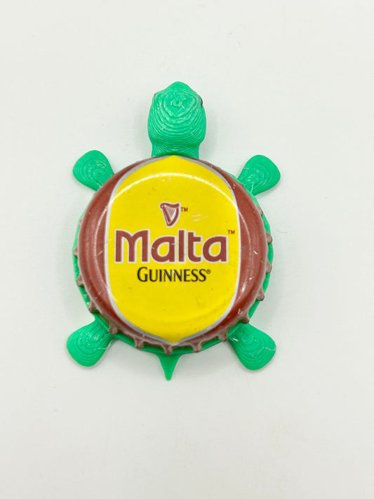 Guinness Malta - Bottle Cap Magnet Turtle