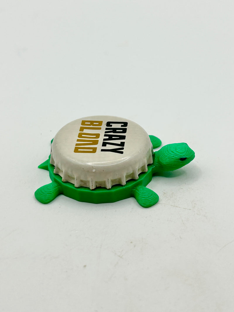 Crazy Blond - Martha Tripel Belgian Style - Bottle Cap Magnet Turtle Shell Shocked Art