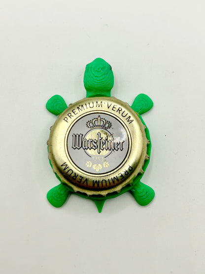 Warsteiner Premium Verum - Bottle Cap Magnet Turtle Shell Shocked Art