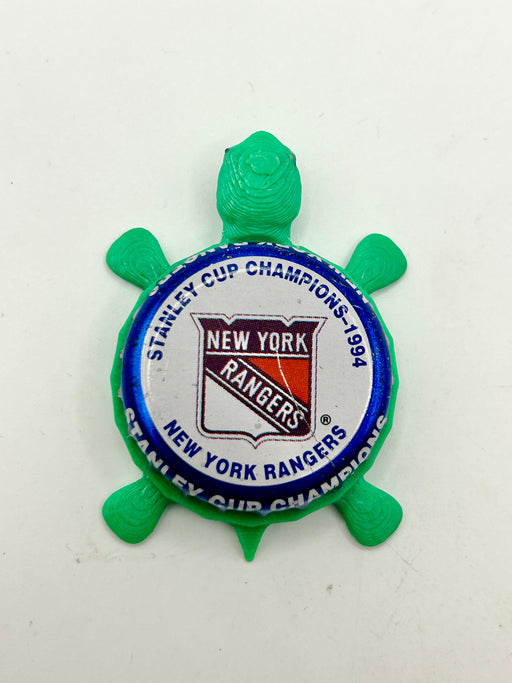 New York Rangers Stanley Cup Champions (1994) - Bottle Cap Magnet Turtle Shell Shocked Art