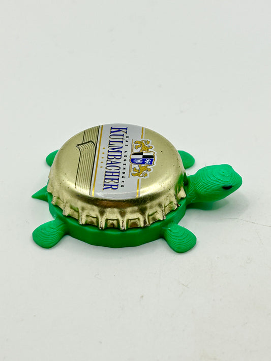 Kulmbacher (Gold) - Bottle Cap Magnet Turtle Shell Shocked Art
