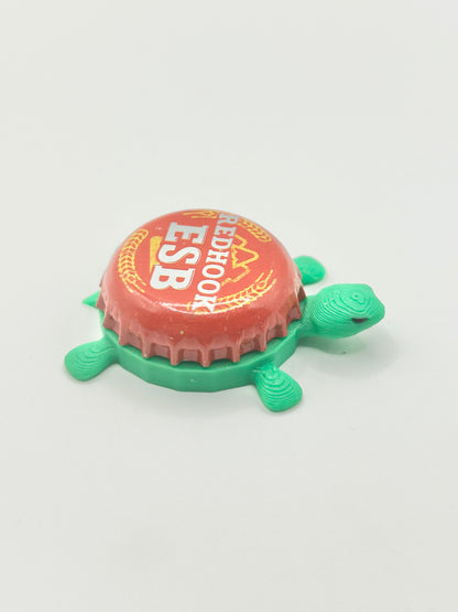 Red Hook Red ESB Extra Special Bitter (Yellow and Red) - Bottle Cap Magnet Turtle Shell Shocked Art