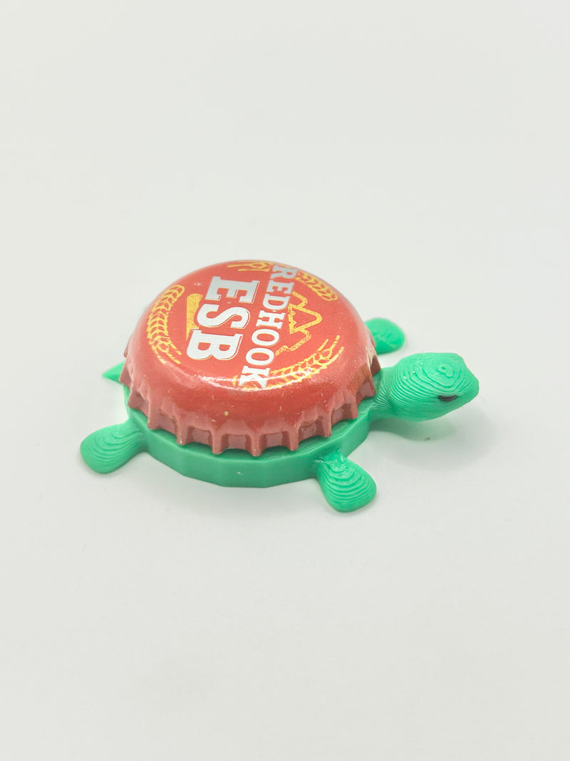Red Hook Red ESB Extra Special Bitter (Yellow and Red) - Bottle Cap Magnet Turtle Shell Shocked Art