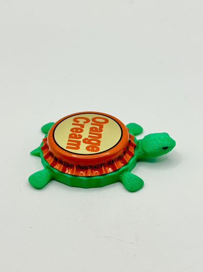 Orange Cream Soda - Bottle Cap Magnet Turtle Shell Shocked Art