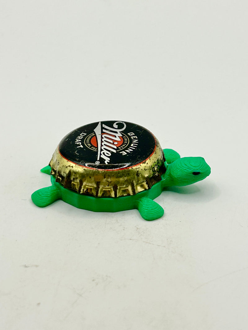 Miller Genuine Draft (Vintage) - Bottle Cap Magnet Turtle Shell Shocked Art