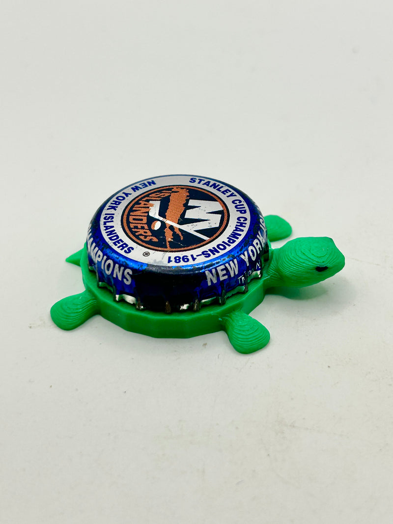 New York Islanders Stanley Cup Champions (1981) - Bottle Cap Magnet Turtle Shell Shocked Art