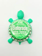 Gatorade Citrus Flavor - Bottle Cap Magnet Turtle Shell Shocked Art