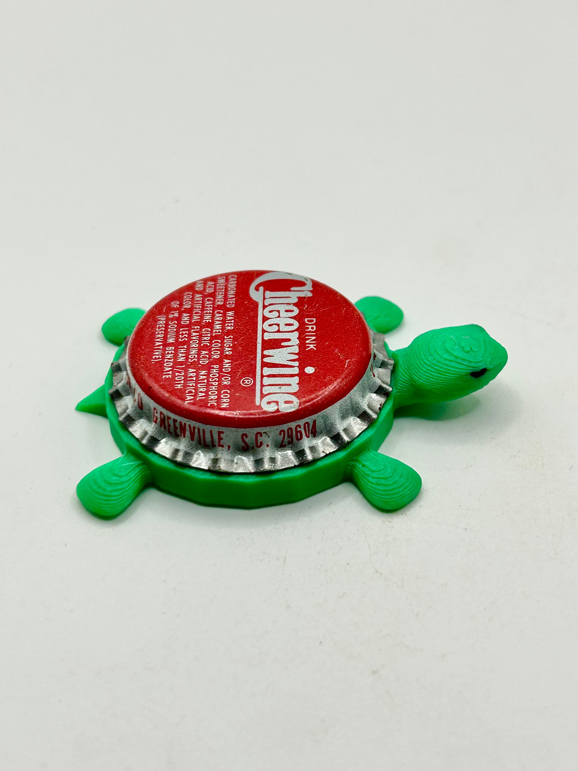 Cheerwine (Vintage Red) - Bottle Cap Magnet Turtle Shell Shocked Art