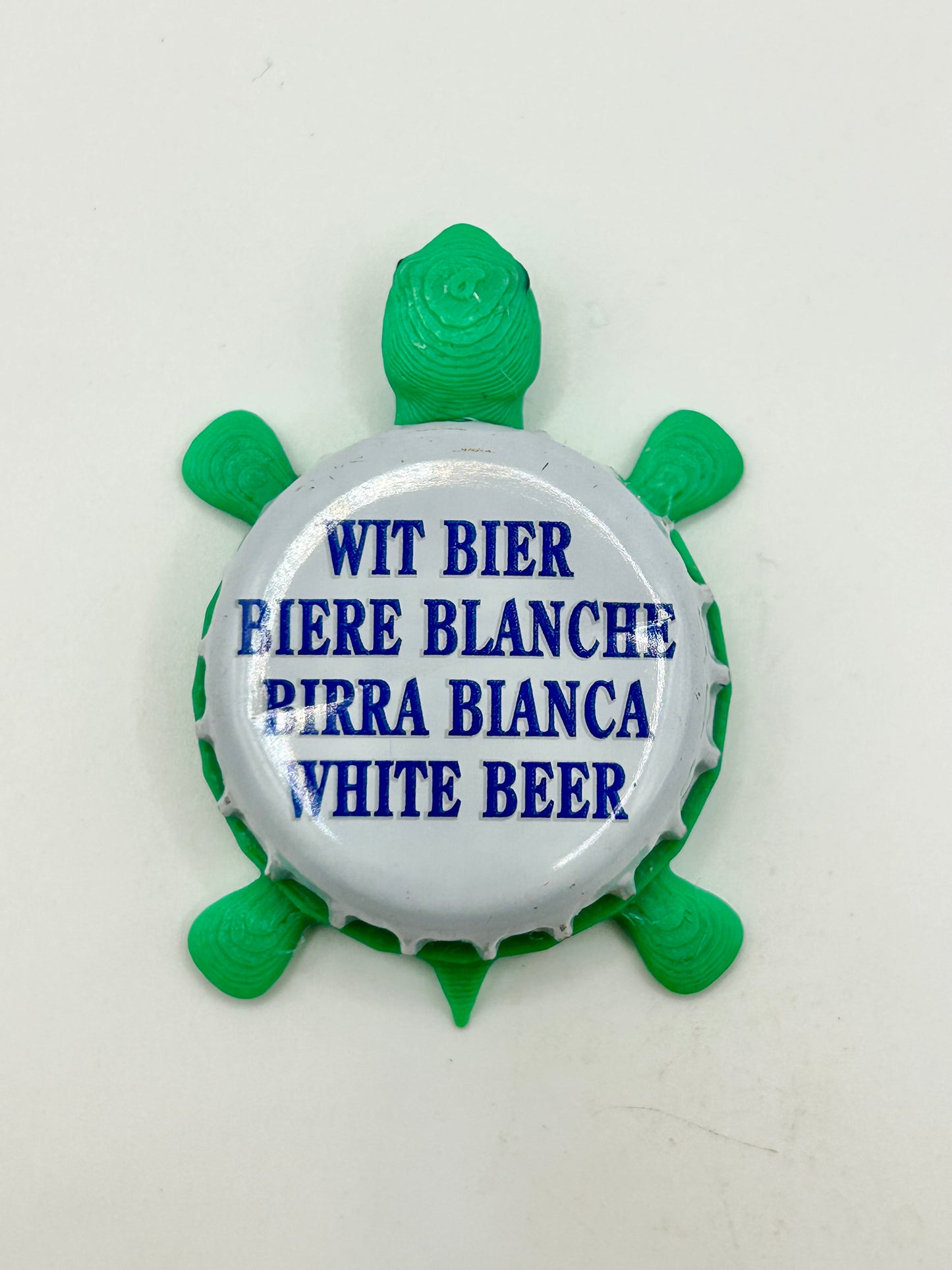 Blanche de Bruxelles (Wit Bier) - Bottle Cap Magnet Turtle Shell Shocked Art